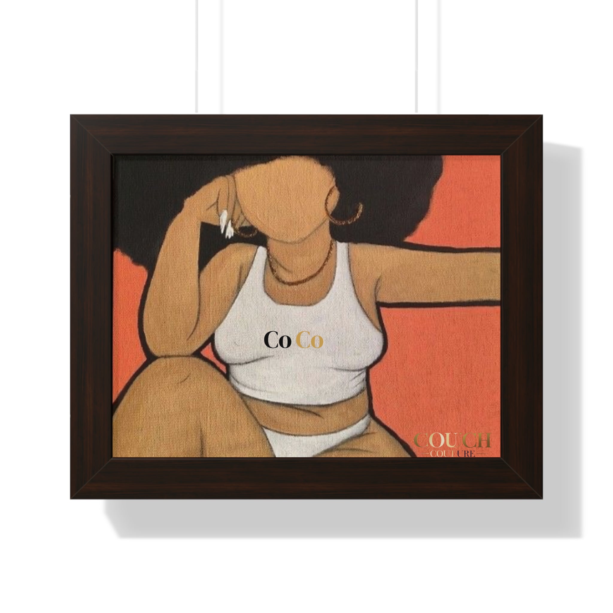 Framed Horizontal Poster — Black Girl Magic Afro Art (Black Women Are Beautiful)