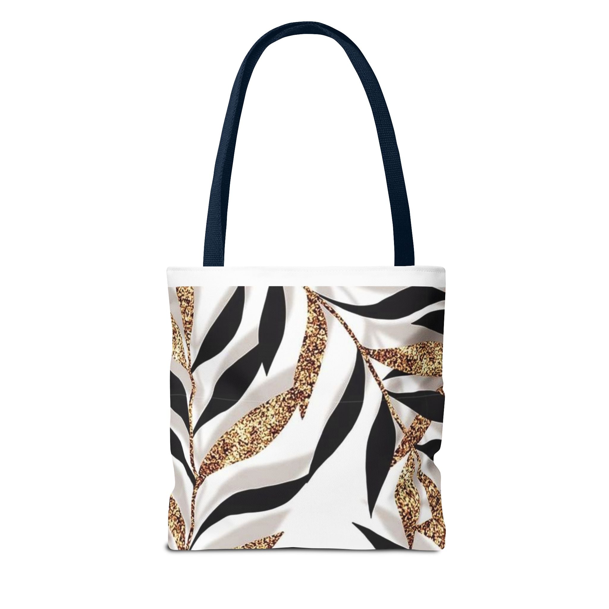 Gold Leaf Pattern Tote Bag – Chic Metallic Botanical All-Over Print Tote