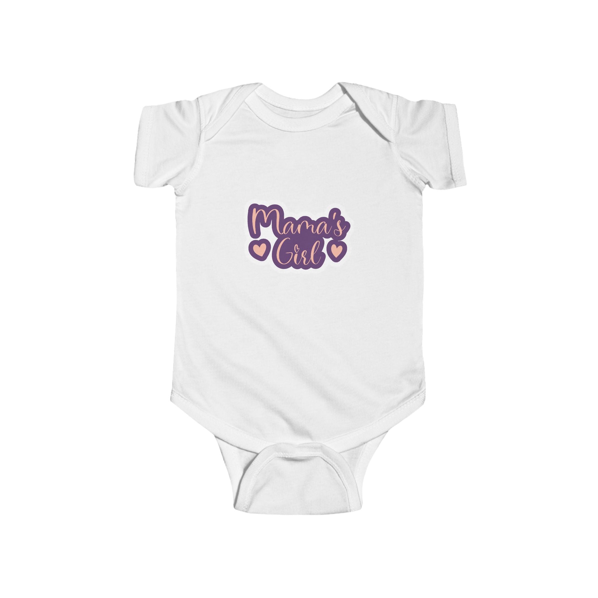 Mama's Girl Infant Bodysuit — Cute Pink & Purple Heart Baby Onesie