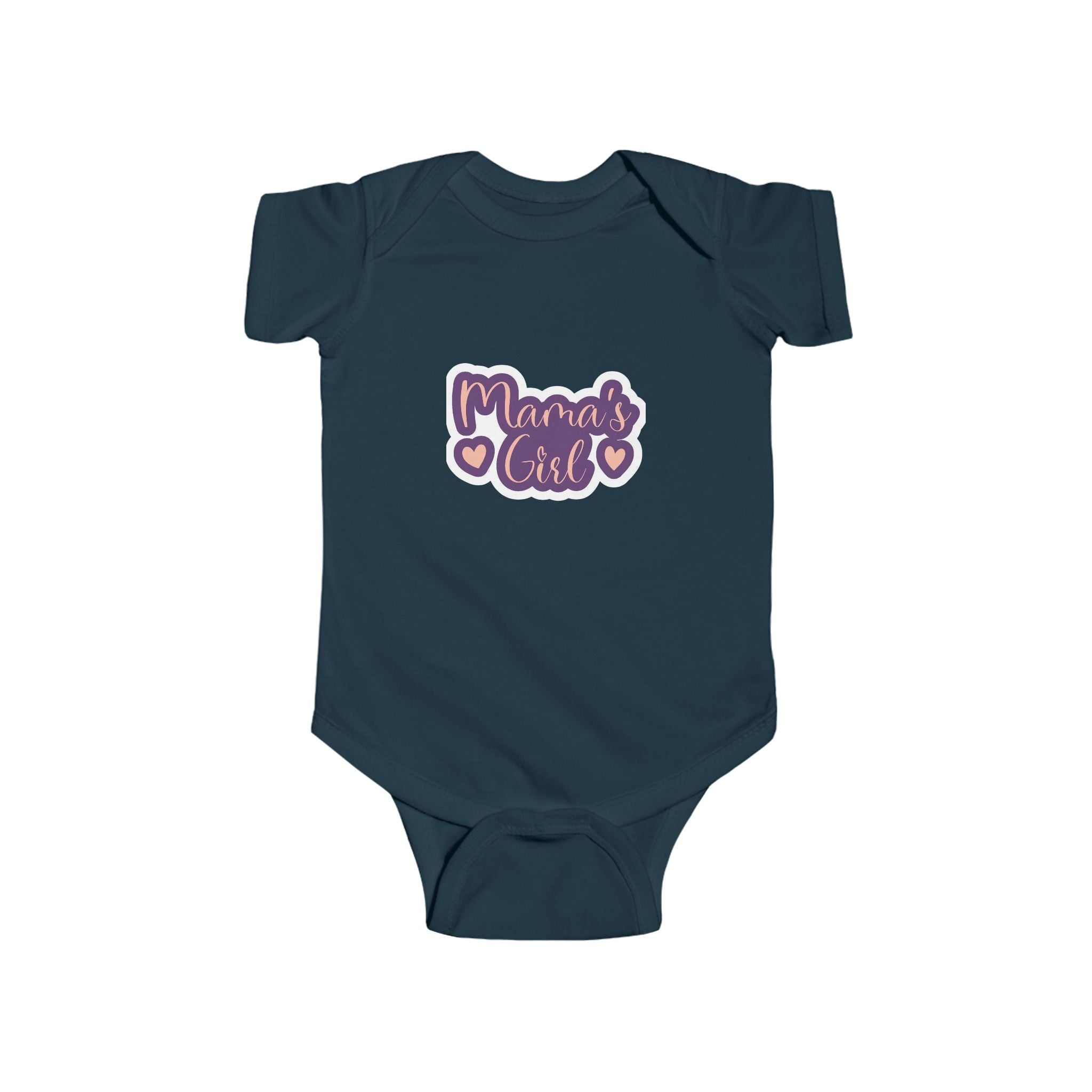 Mama's Girl Infant Bodysuit — Cute Pink & Purple Heart Baby Onesie