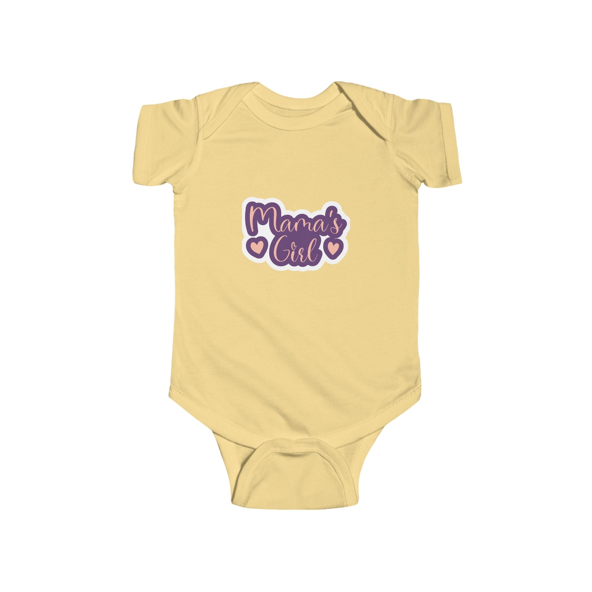 Mama's Girl Infant Bodysuit — Cute Pink & Purple Heart Baby Onesie