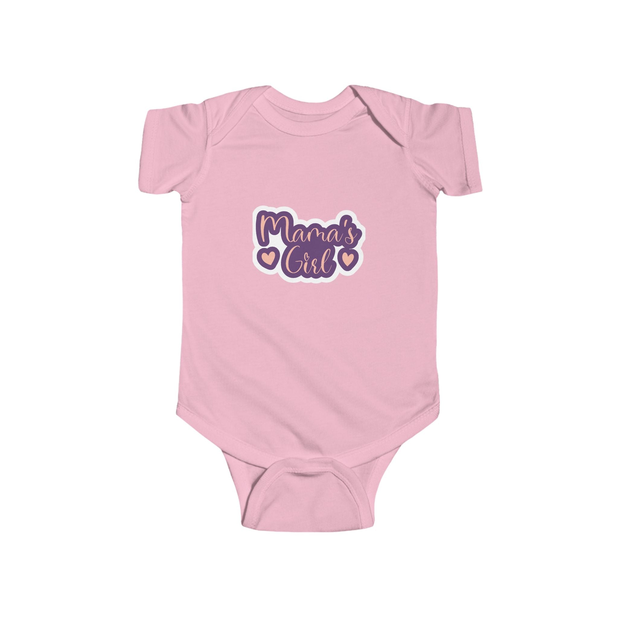 Mama's Girl Infant Bodysuit — Cute Pink & Purple Heart Baby Onesie