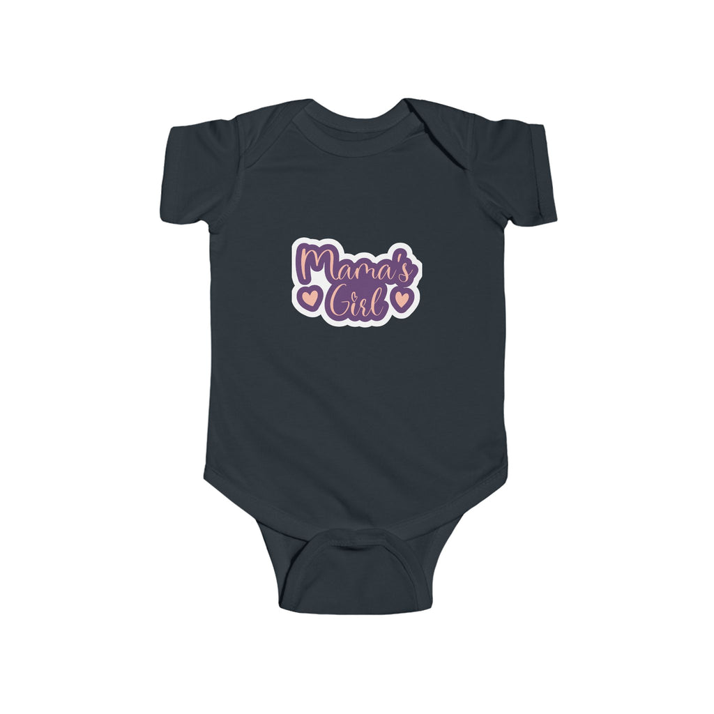 Mama's Girl Infant Bodysuit — Cute Pink & Purple Heart Baby Onesie