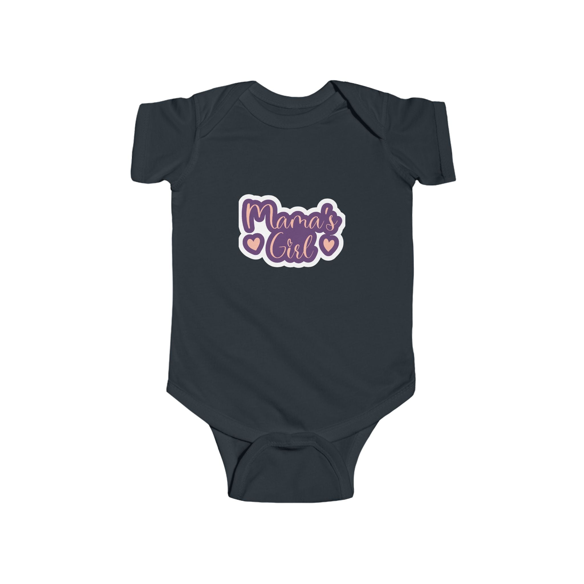 Mama's Girl Infant Bodysuit — Cute Pink & Purple Heart Baby Onesie