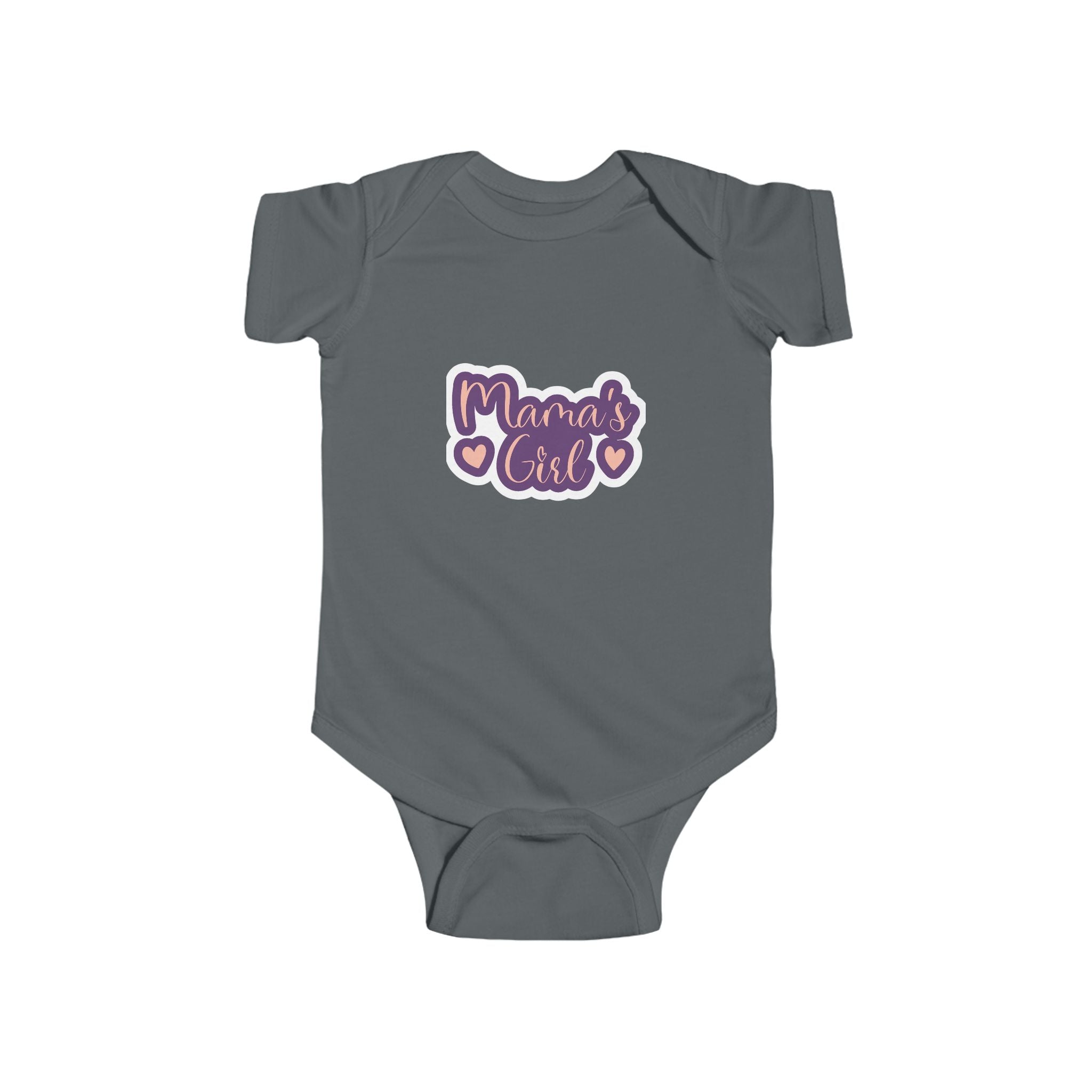 Mama's Girl Infant Bodysuit — Cute Pink & Purple Heart Baby Onesie