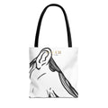 Minimalist Line Art Tote Bag — 'Touch the Trend' Candlestick Chart Design