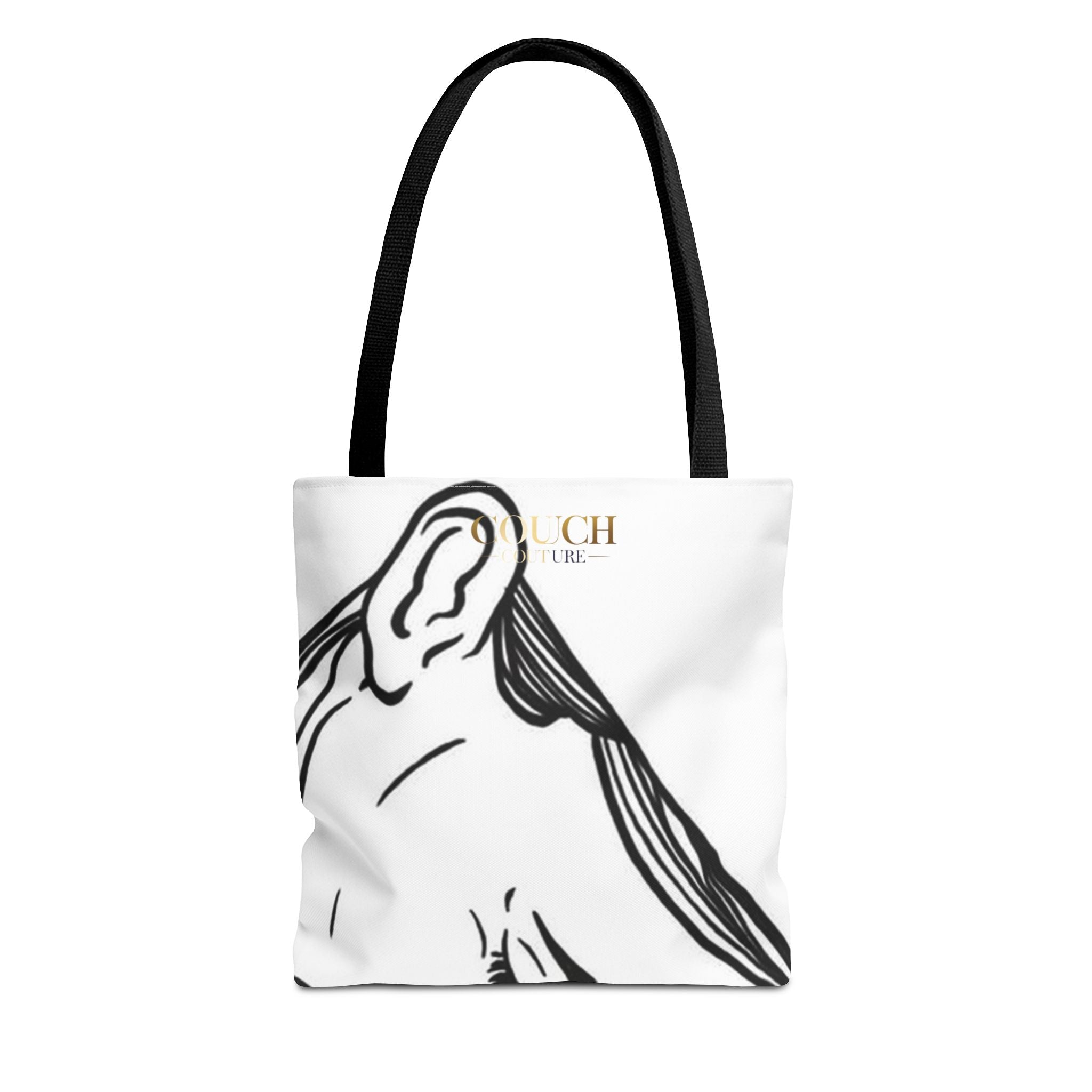 Minimalist Line Art Tote Bag — 'Touch the Trend' Candlestick Chart Design