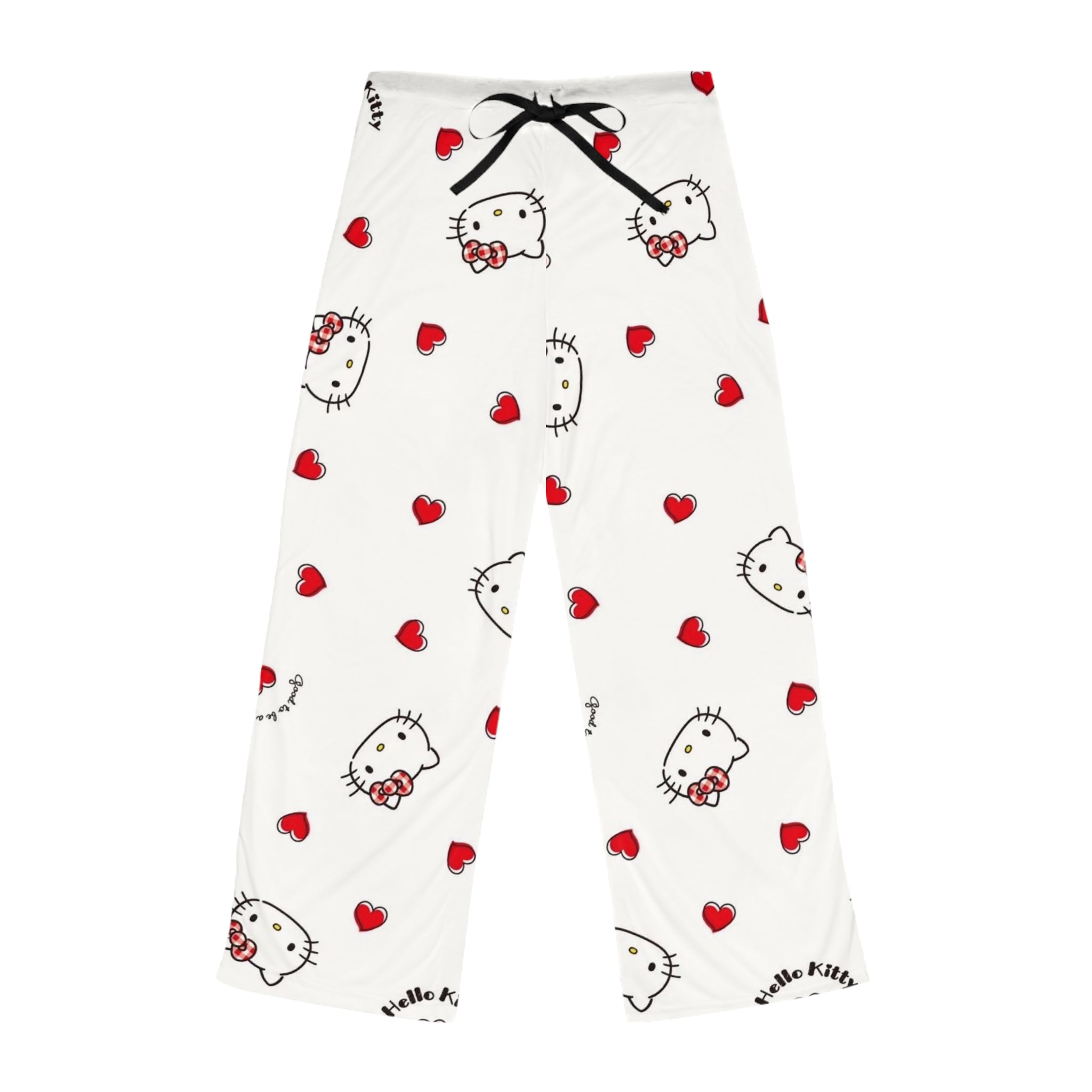 Hello Kitty Heart Pajama Pants — Women's Cozy Lounge Sleepwear