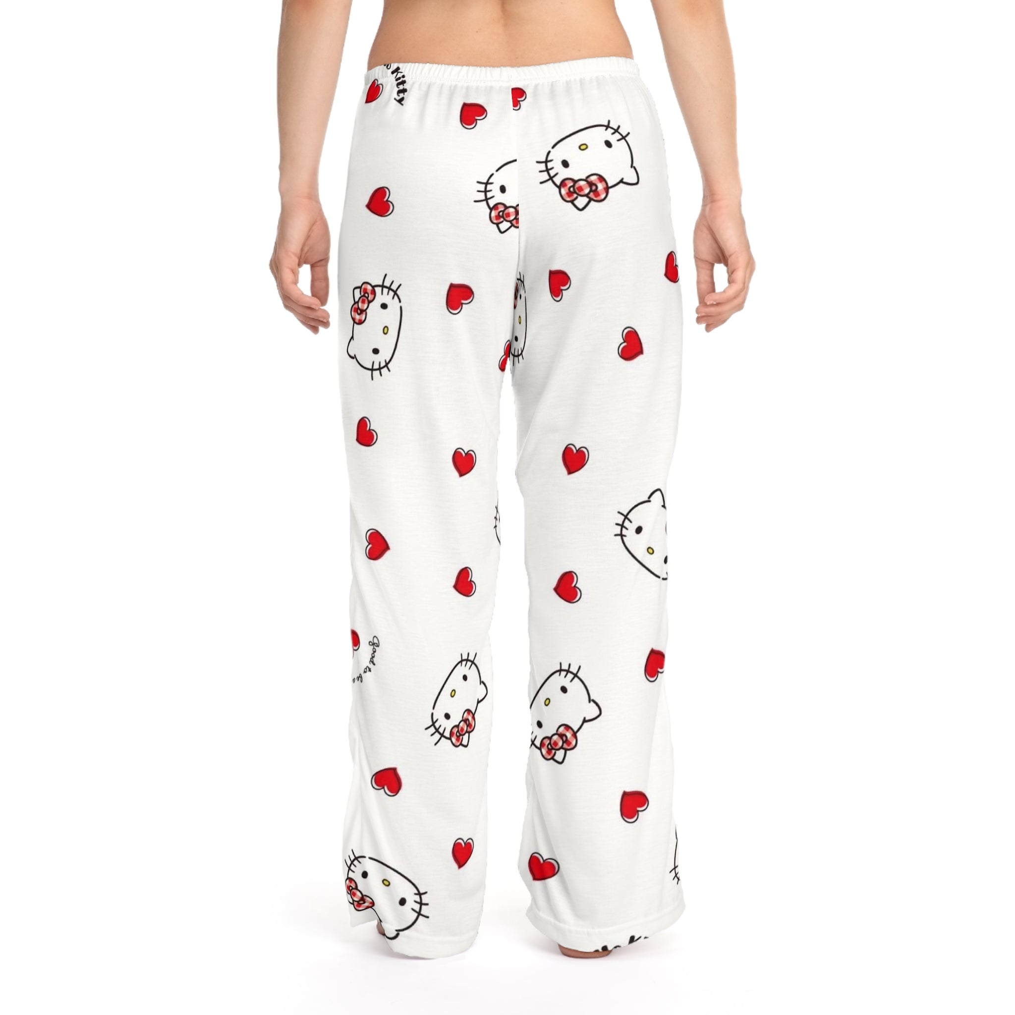 Hello Kitty Heart Pajama Pants — Women's Cozy Lounge Sleepwear