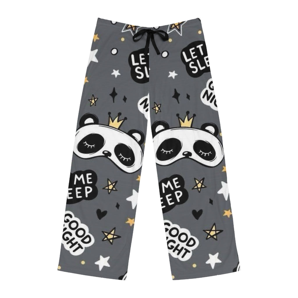 Men's Sleep Pants — Cute Panda 'Let Me Sleep / Good Night' Pajama Trousers