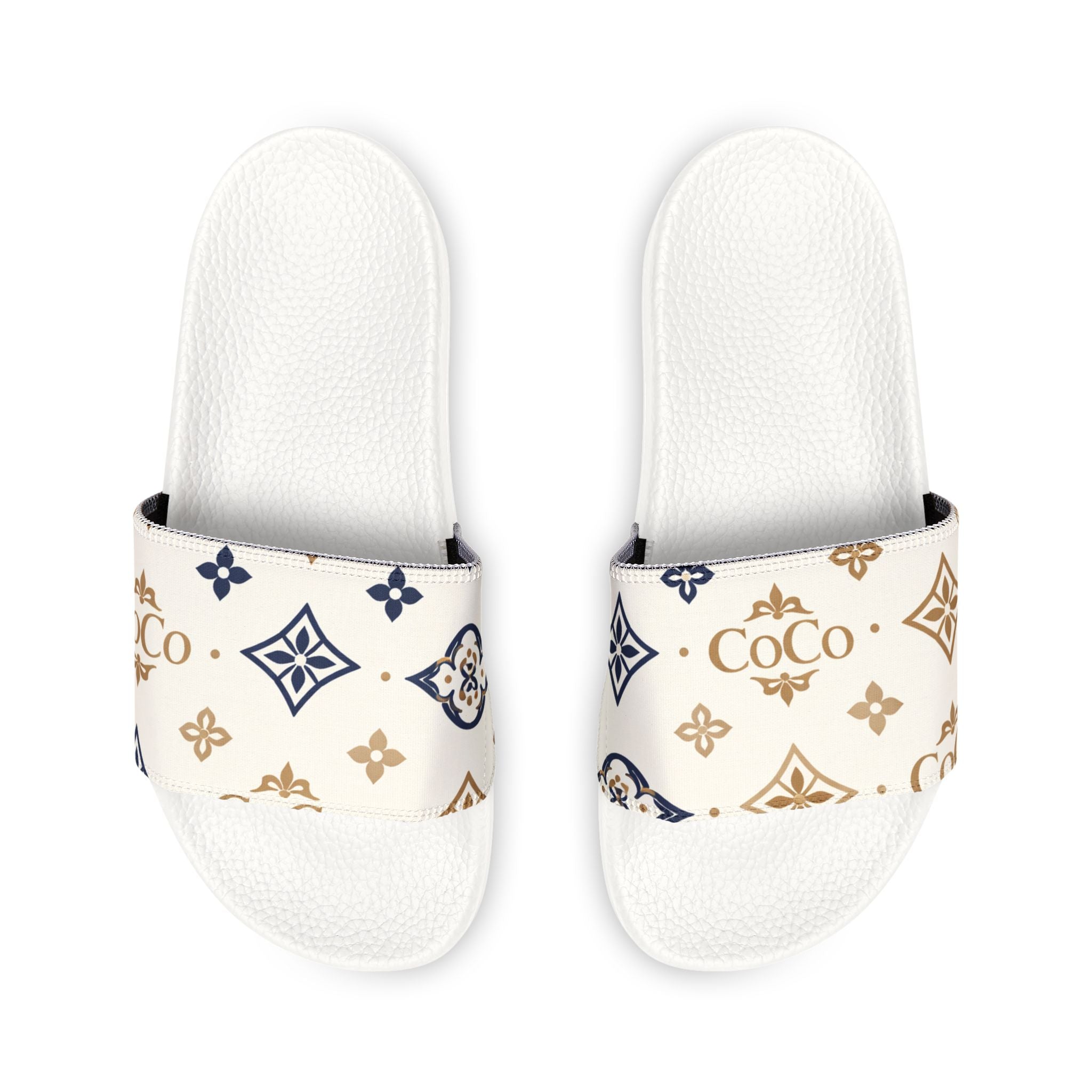 Men's Designer-Pattern Slide Sandals — Removable Strap Casual Pool & Beach Slides