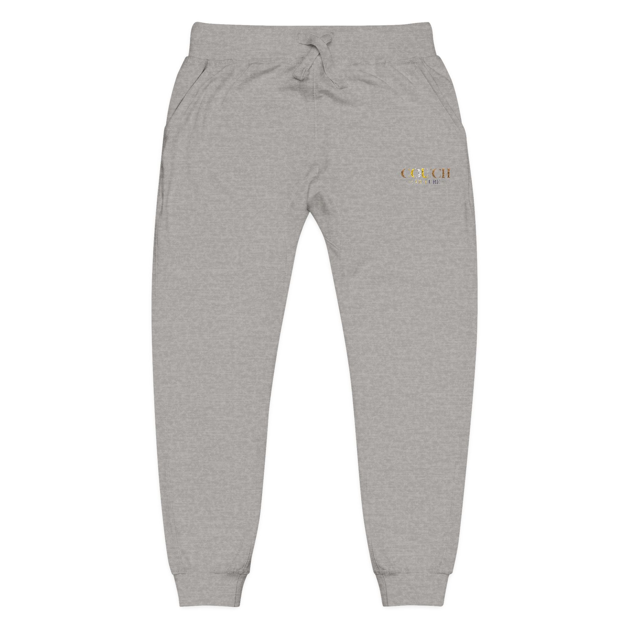Embroidered Coral Fleece Sweatpants — Cozy Casual Joggers