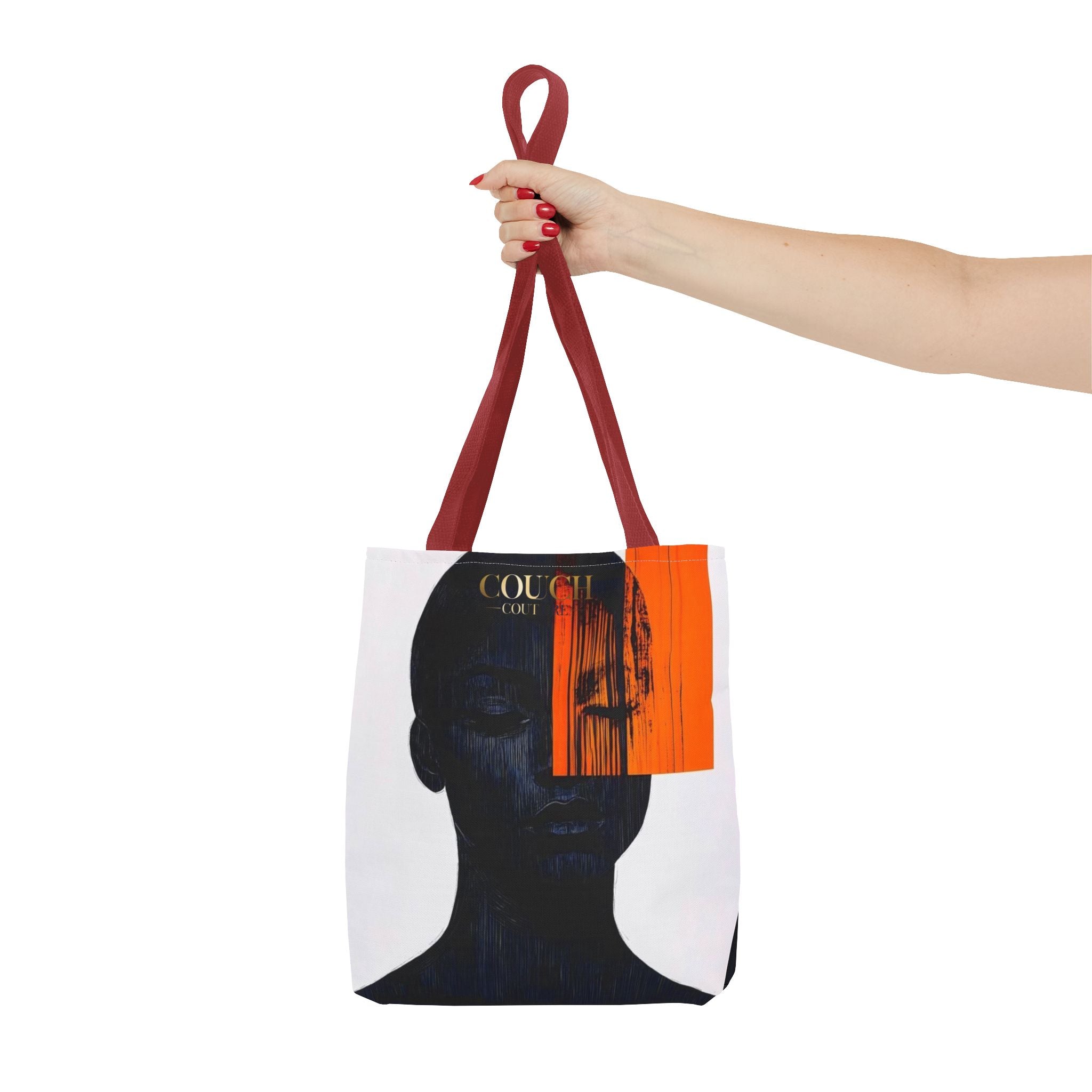 Abstract Noir Art Tote Bag — 'Colour' Face & Brushstroke Design