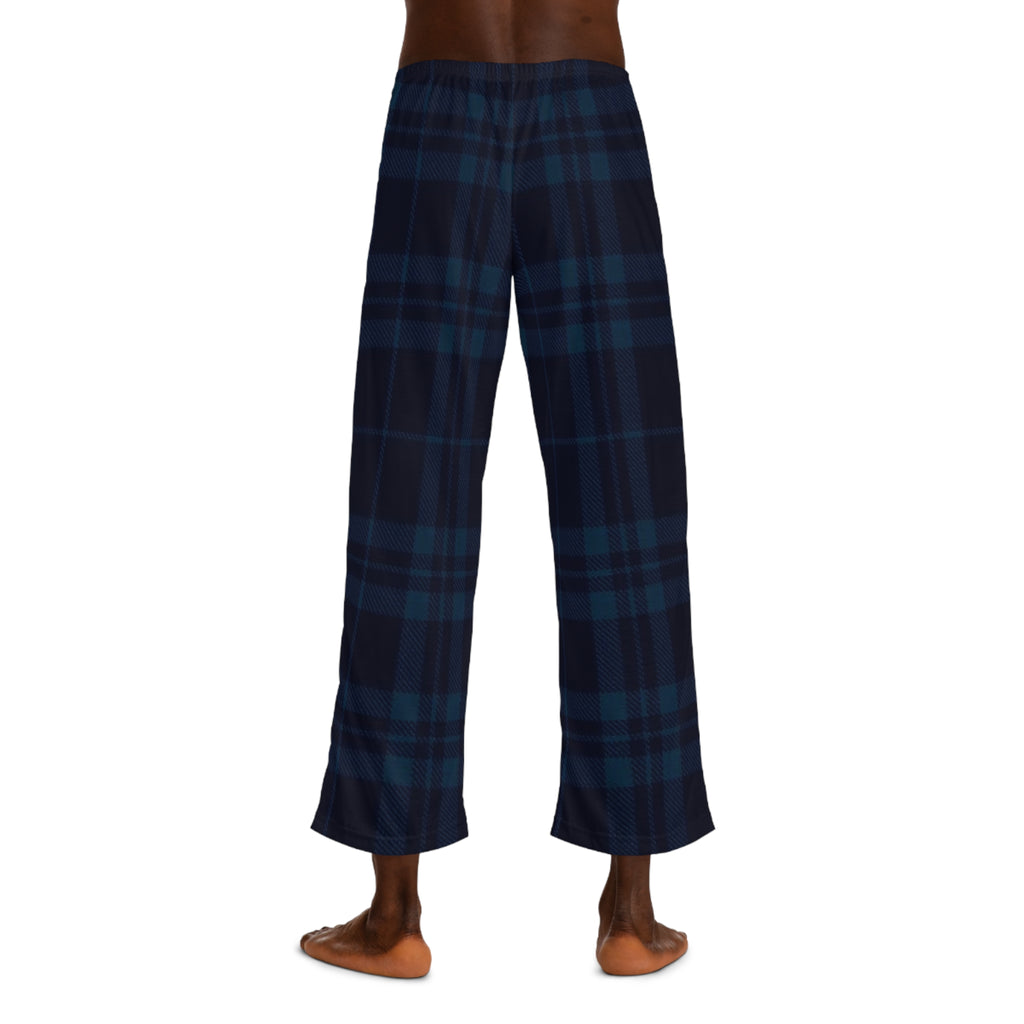 Men's Navy Blue Plaid Pajama Pants - Cozy Flannel Loungewear
