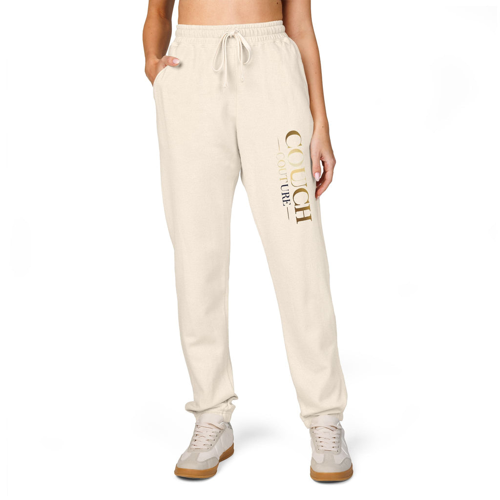 Crew Code Faded Logo Sweatpants — Garment-Dyed Fleece Joggers