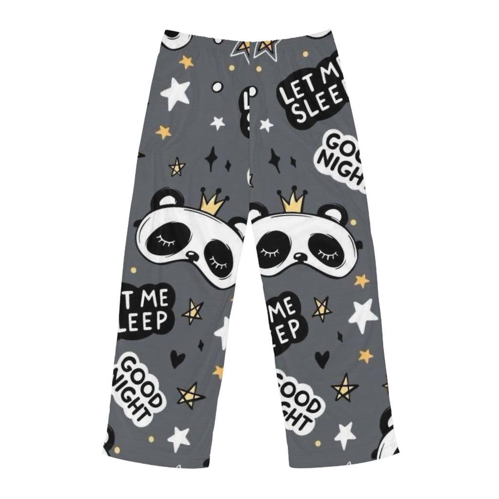 Men's Sleep Pants — Cute Panda 'Let Me Sleep / Good Night' Pajama Trousers