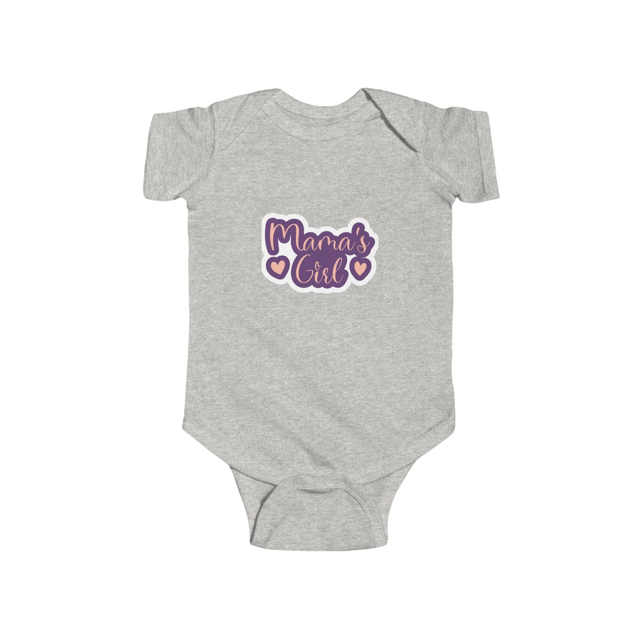 Mama's Girl Infant Bodysuit — Cute Pink & Purple Heart Baby Onesie