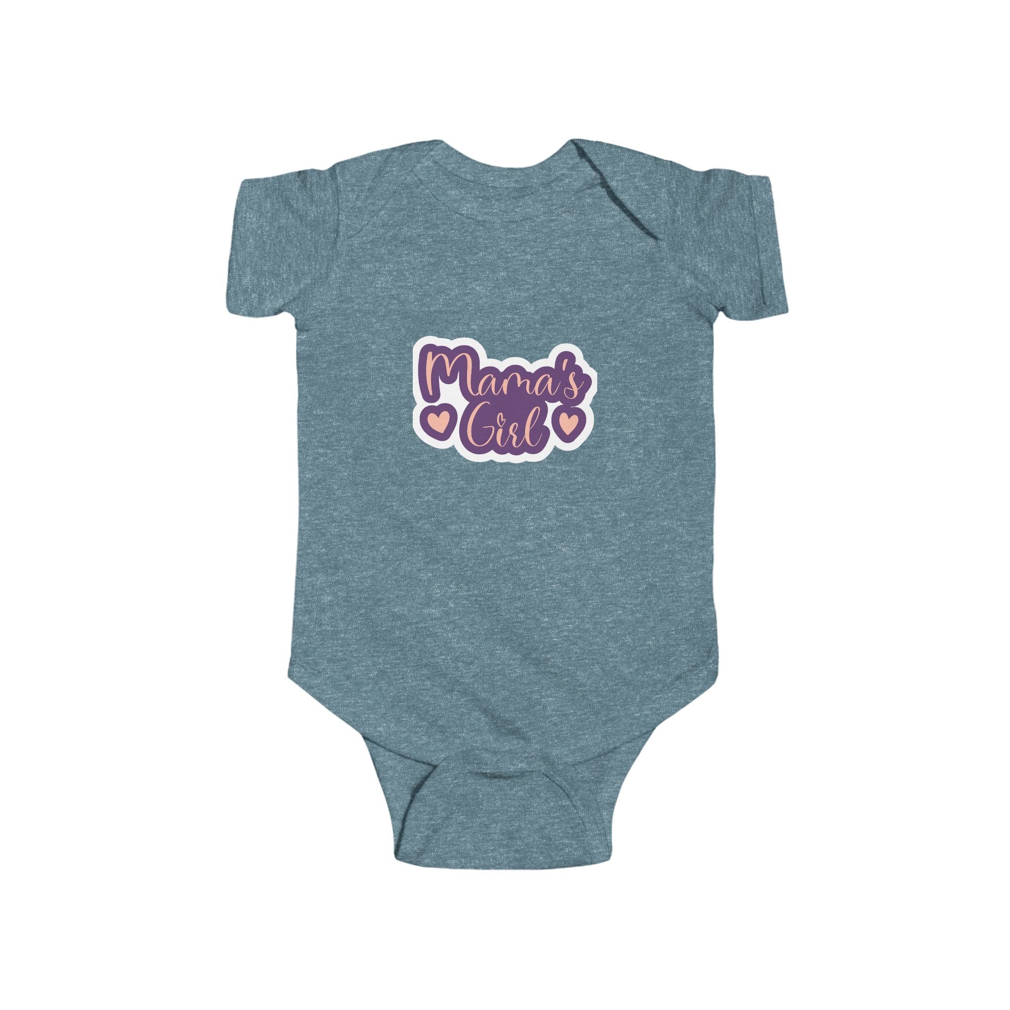 Mama's Girl Infant Bodysuit — Cute Pink & Purple Heart Baby Onesie