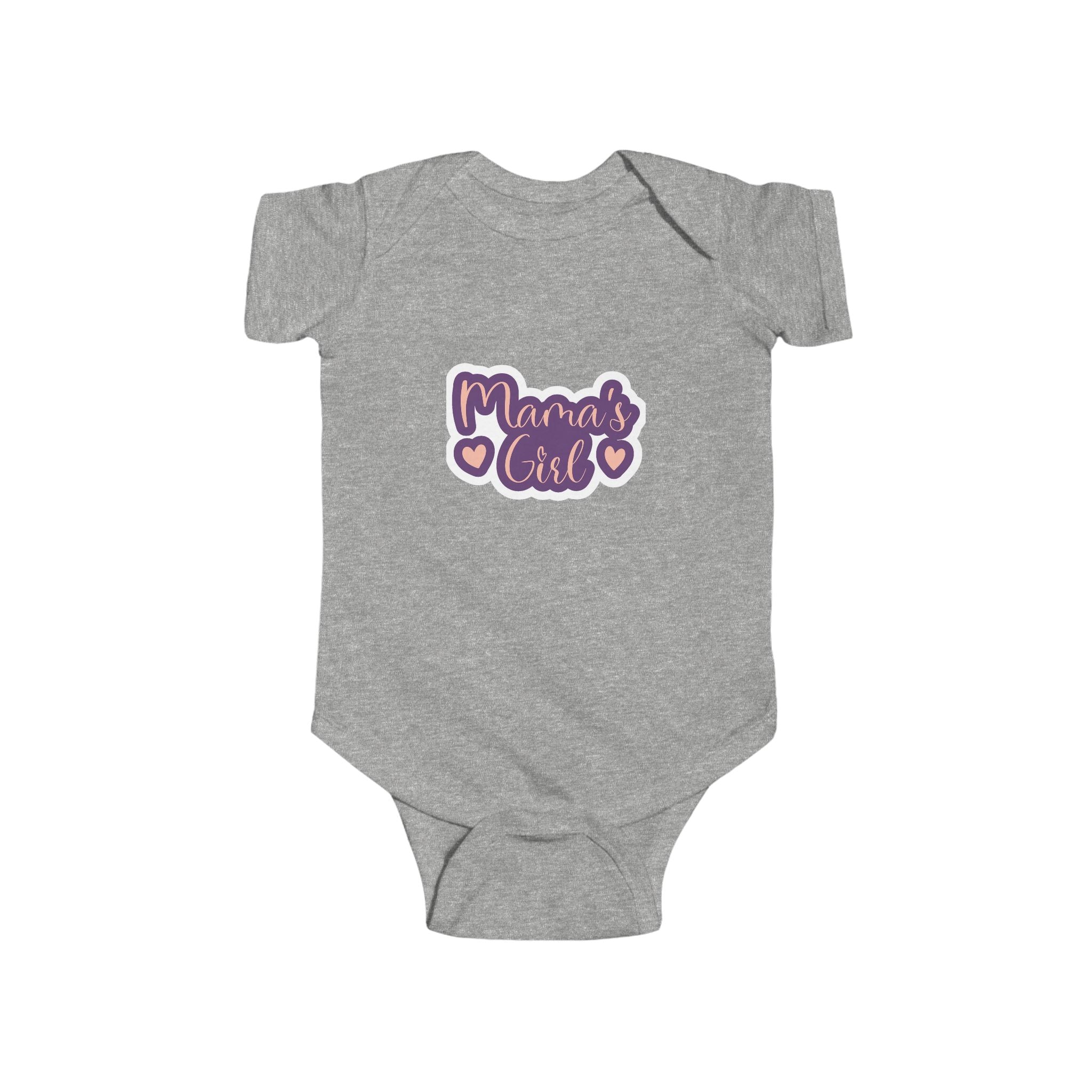 Mama's Girl Infant Bodysuit — Cute Pink & Purple Heart Baby Onesie