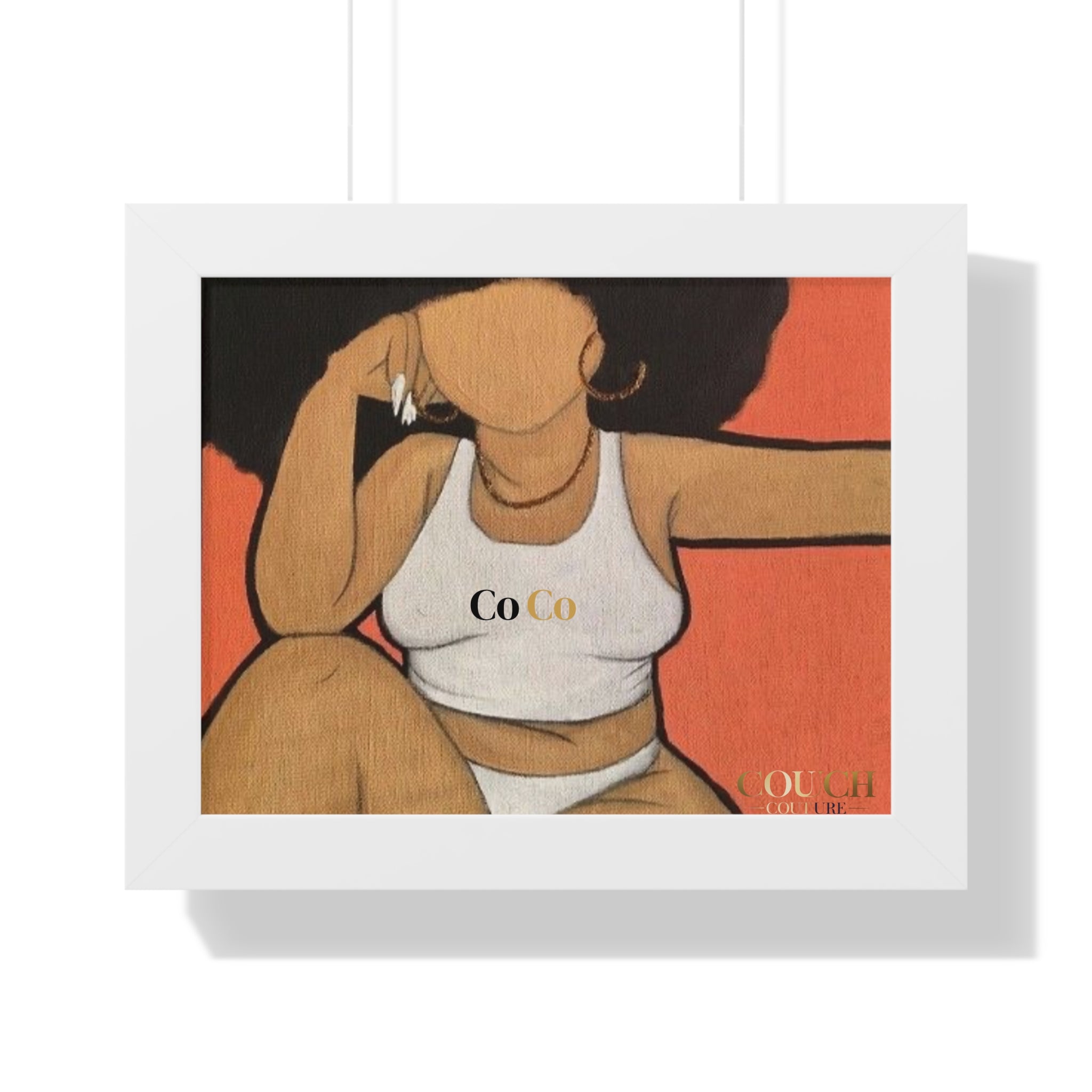 Framed Horizontal Poster — Black Girl Magic Afro Art (Black Women Are Beautiful)