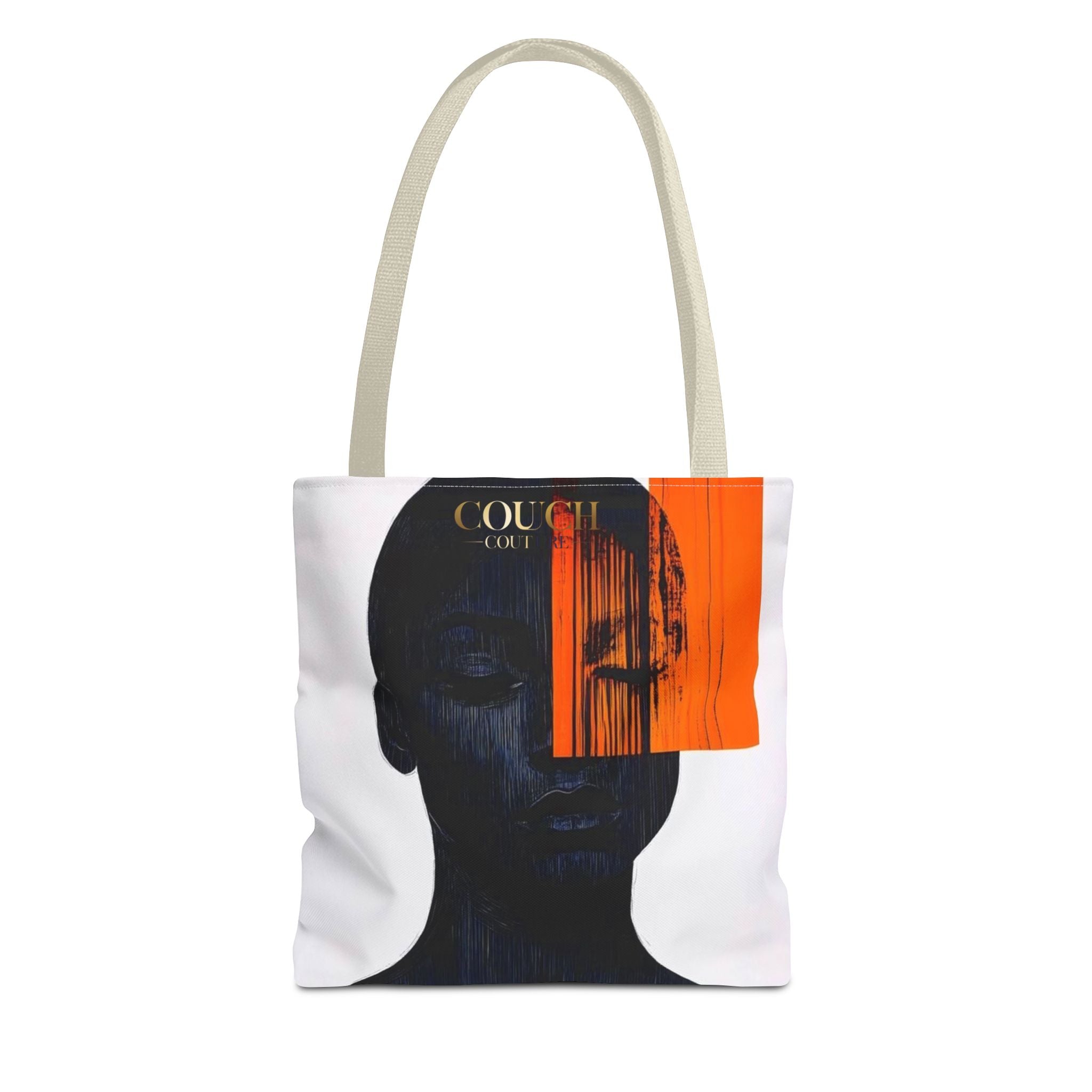 Abstract Noir Art Tote Bag — 'Colour' Face & Brushstroke Design