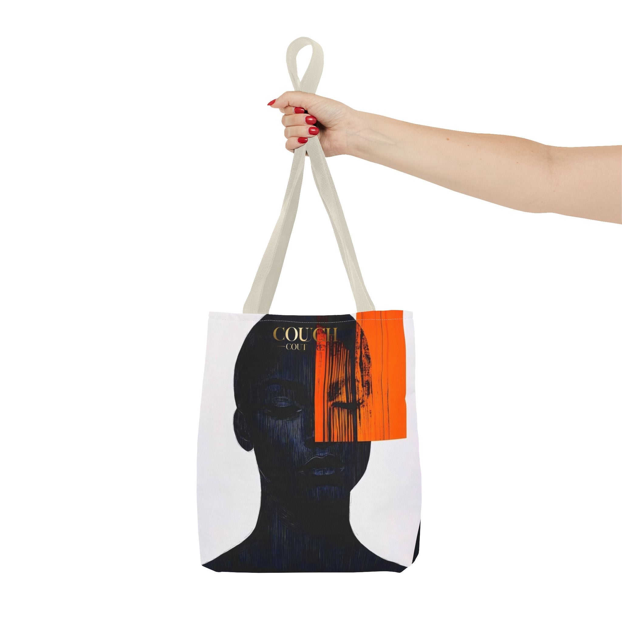 Abstract Noir Art Tote Bag — 'Colour' Face & Brushstroke Design