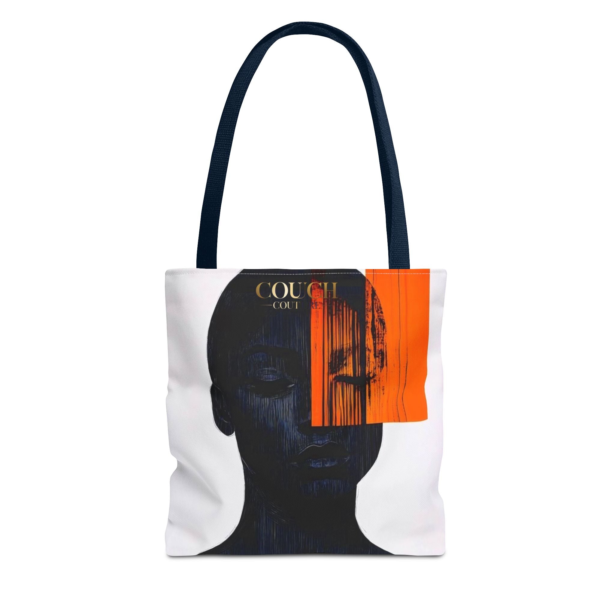 Abstract Noir Art Tote Bag — 'Colour' Face & Brushstroke Design