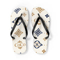 Flip Flops — Monogram CoCo Pattern Beach Sandals