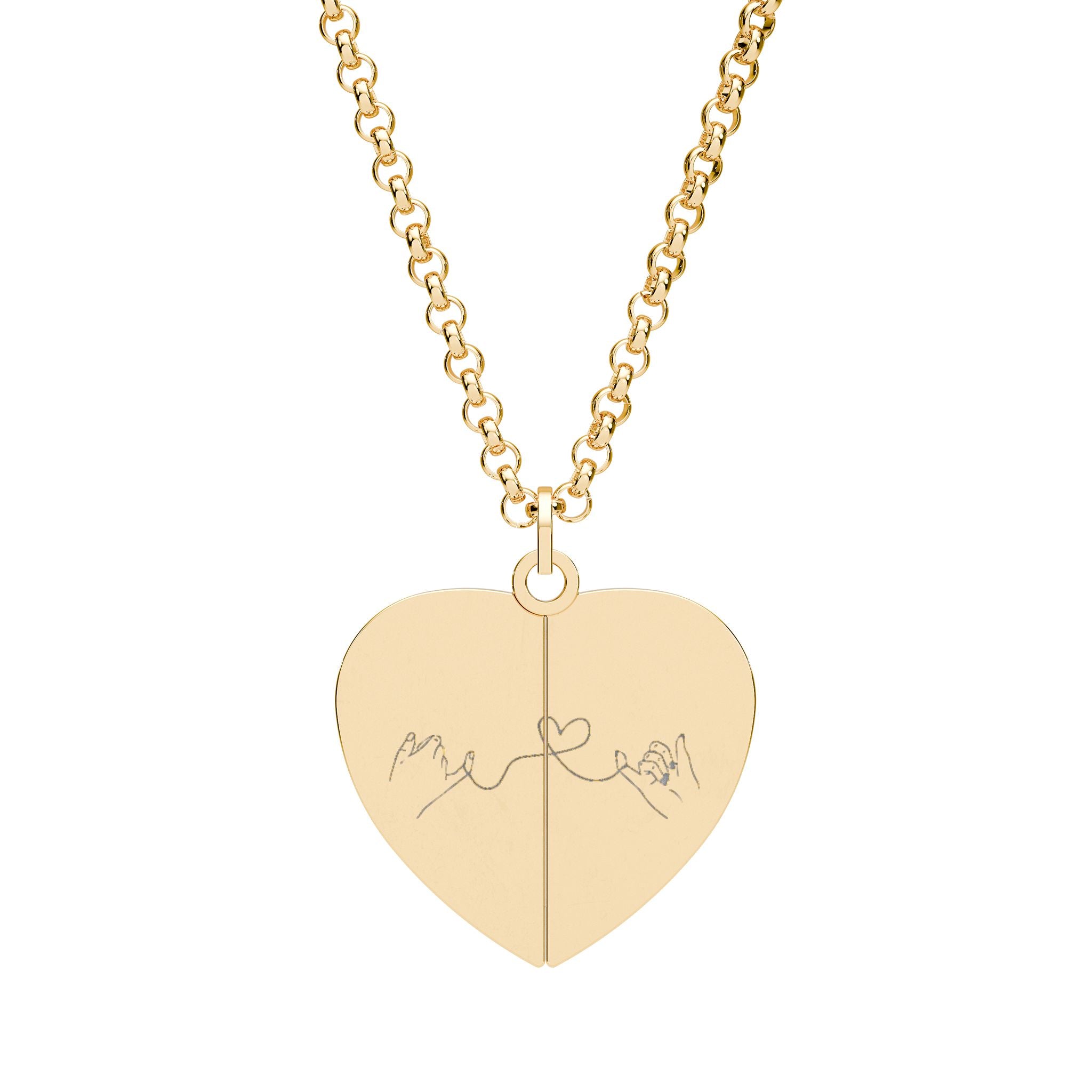 Hidden Message Engraved Heart Necklace — Secret Morse Code Pendant