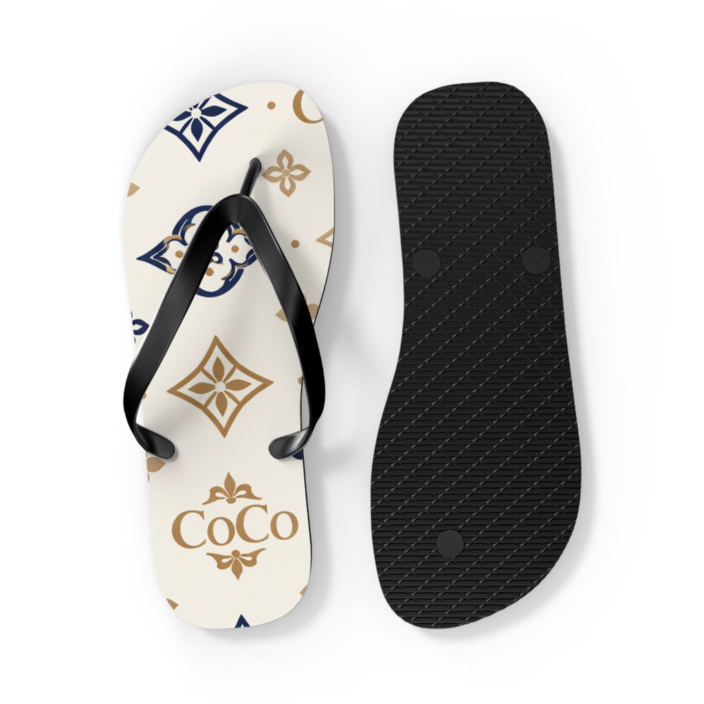 Flip Flops — Monogram CoCo Pattern Beach Sandals