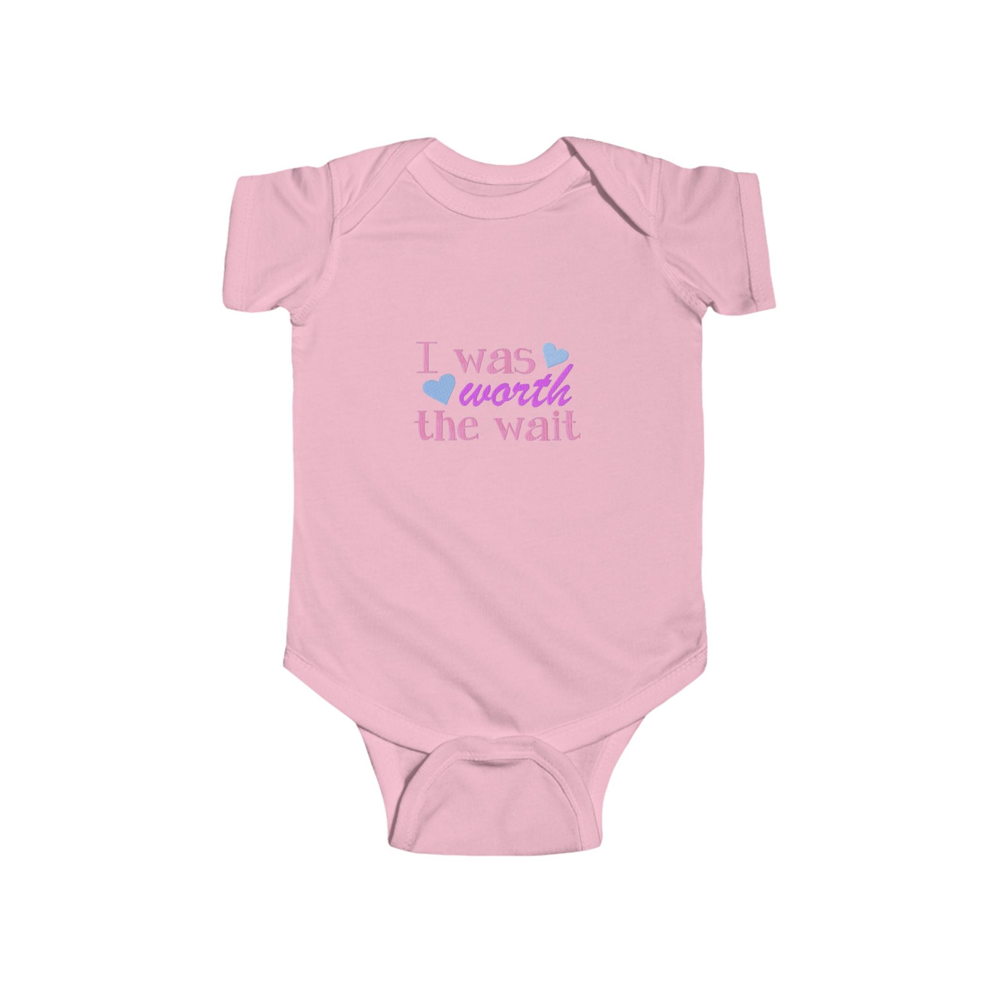 Infant Bodysuit - "I Was Worth the Wait" New Baby Announcement Onesie