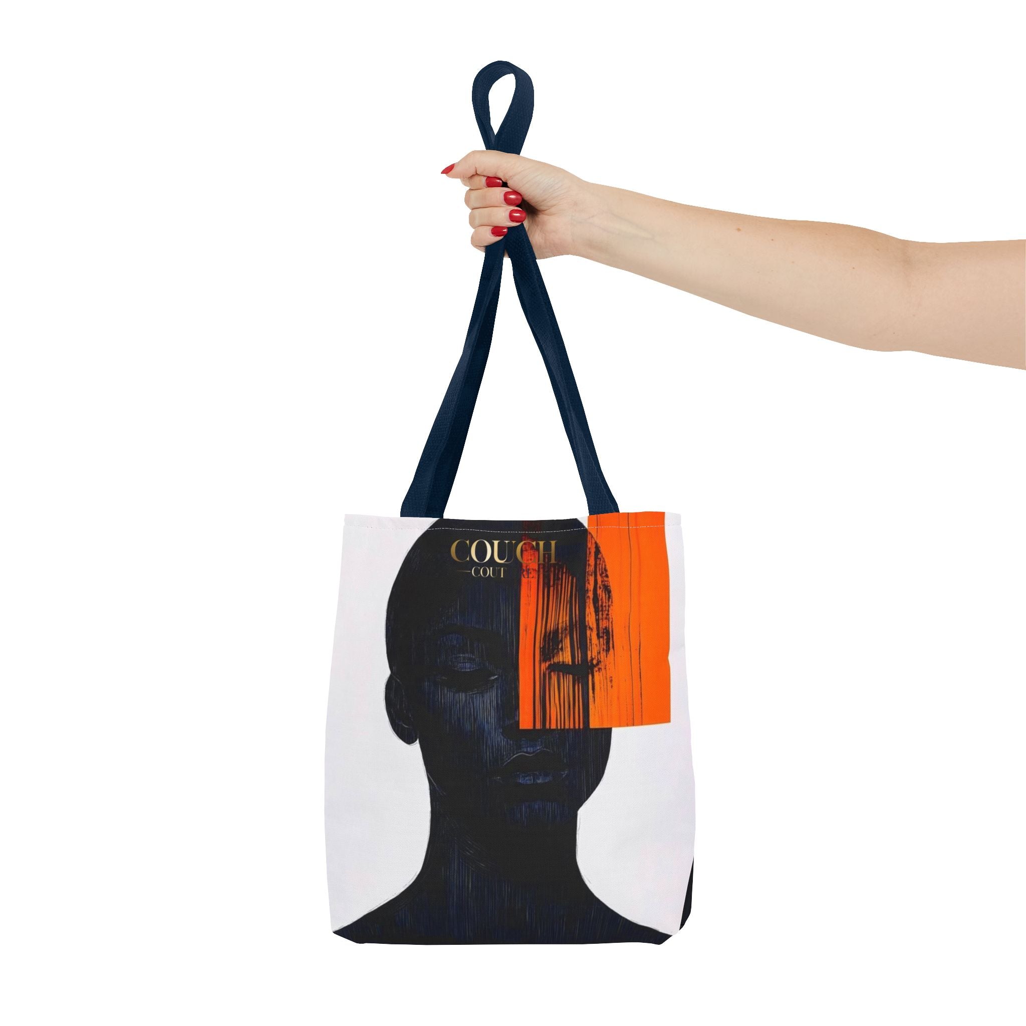 Abstract Noir Art Tote Bag — 'Colour' Face & Brushstroke Design