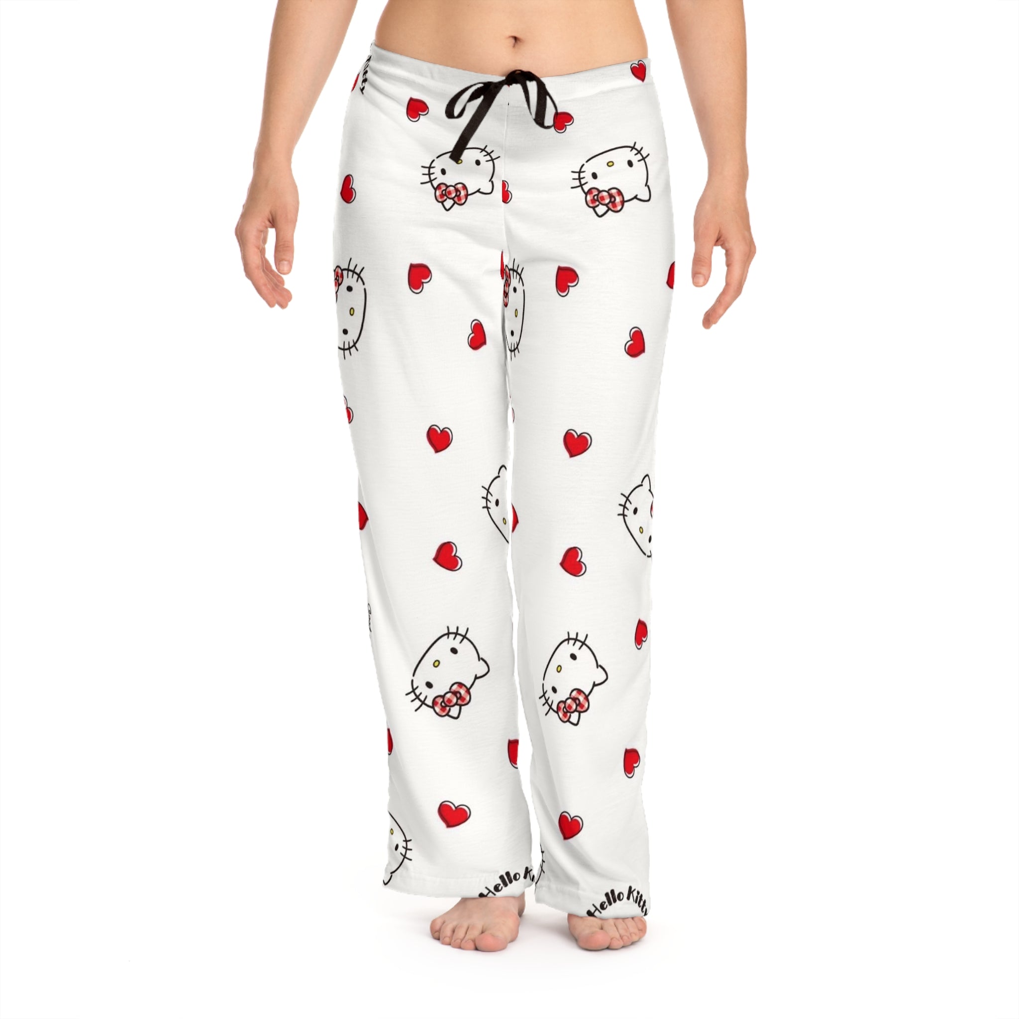 Hello Kitty Heart Pajama Pants — Women's Cozy Lounge Sleepwear