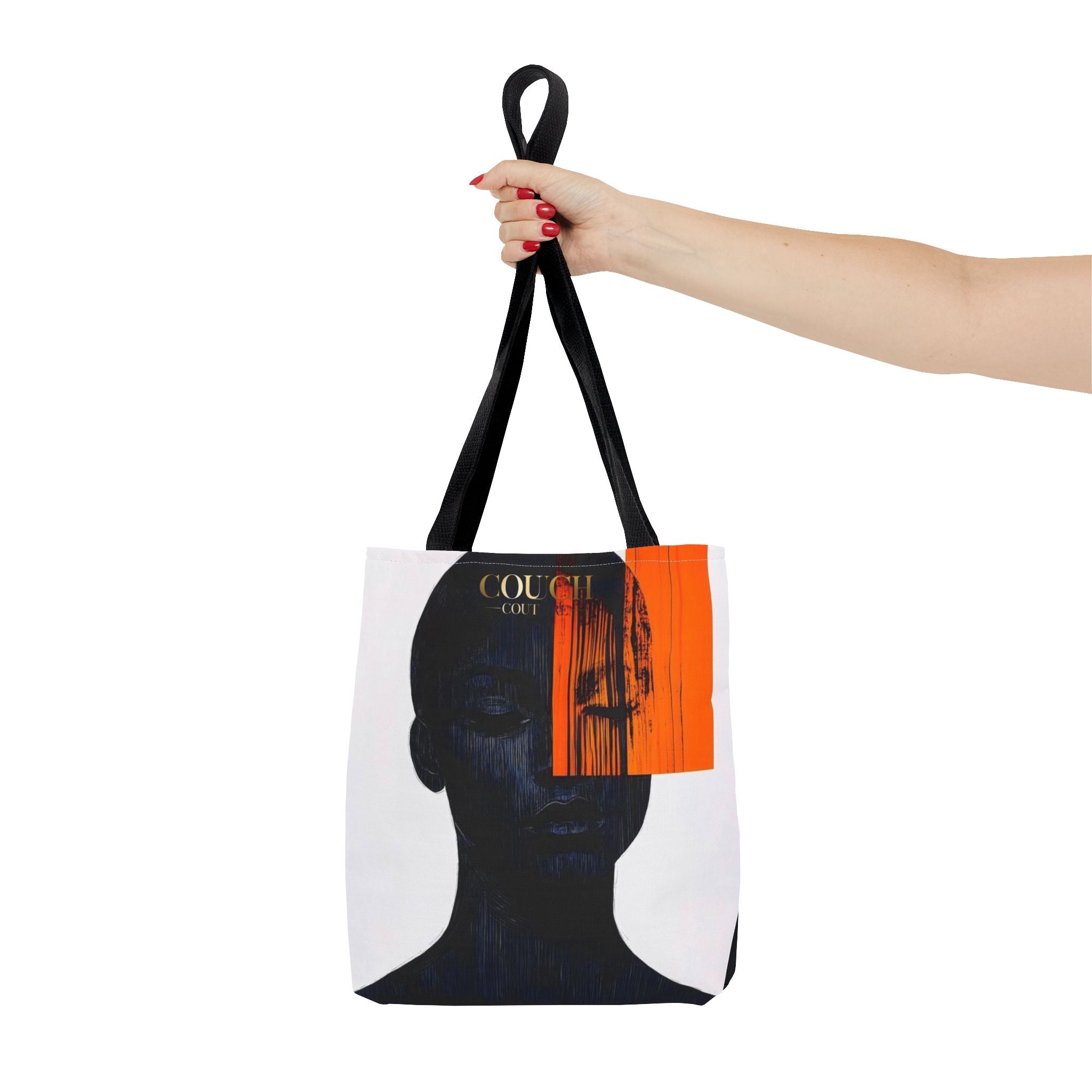 Abstract Noir Art Tote Bag — 'Colour' Face & Brushstroke Design