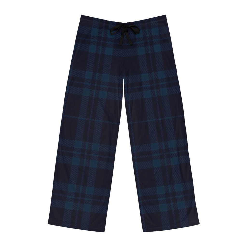 Men's Navy Blue Plaid Pajama Pants - Cozy Flannel Loungewear